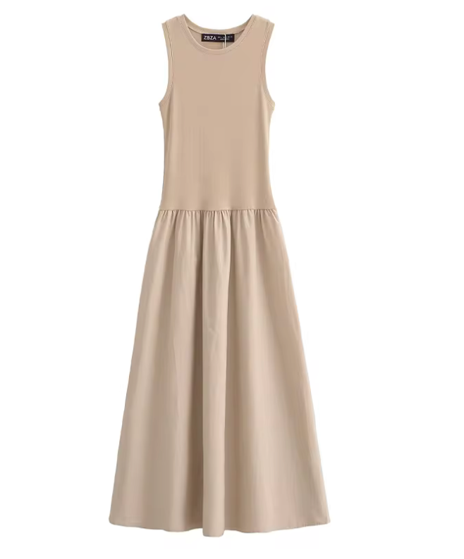 Robe longue sans manches