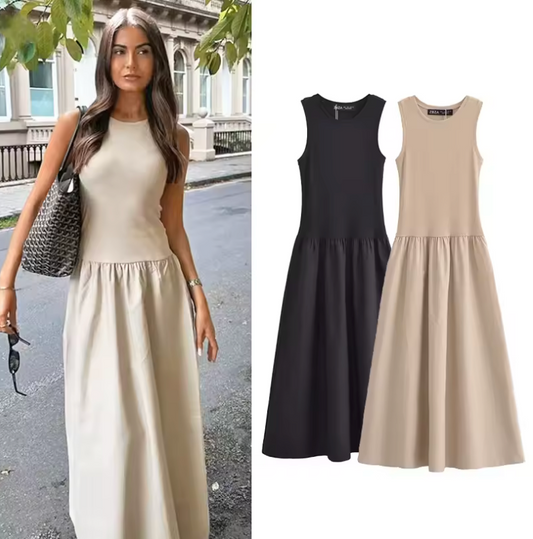 Robe longue sans manches