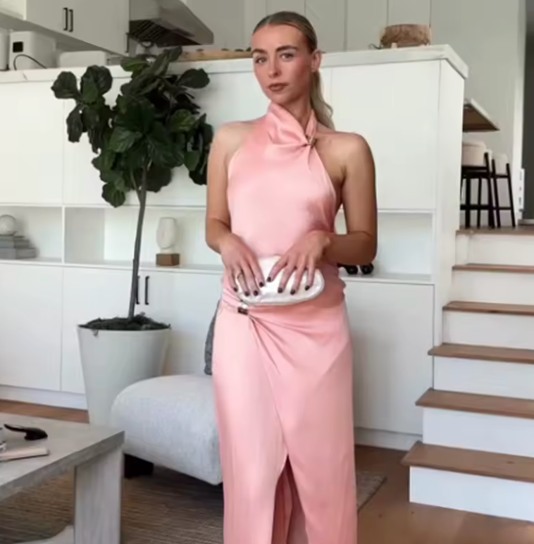 Haut asymétrique rose