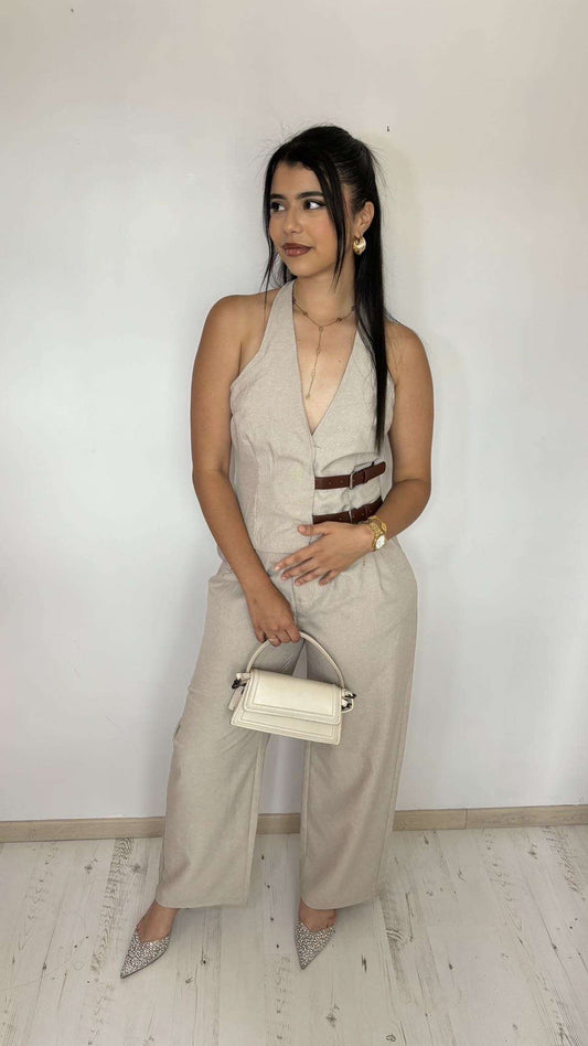 Costume élégant taille haute